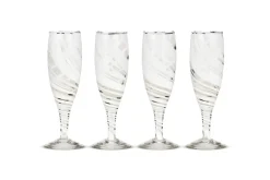 Lohara Champagne Glass - White (Set of 4)