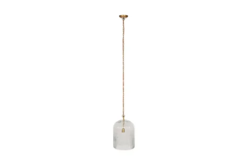 Lumina Fluted Recycled Glass Pendant - Clear