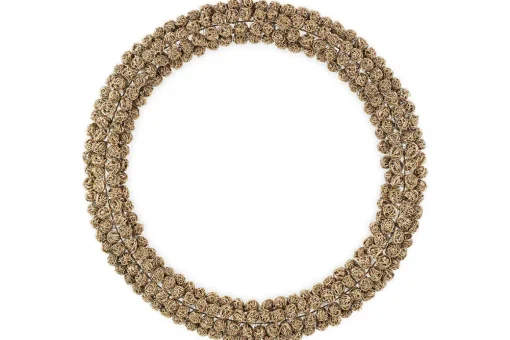 Madhi Wire Ball Wreath - Brass