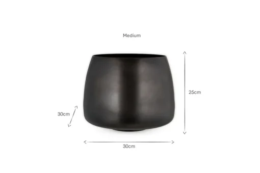 Maliki Plant Pot - Aged Bronze
