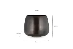Maliki Plant Pot - Aged Bronze