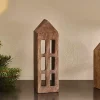 Mandar Mango Wood House - Dark Brown - Large