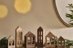 Mandar Mango Wood House - Dark Brown - Large