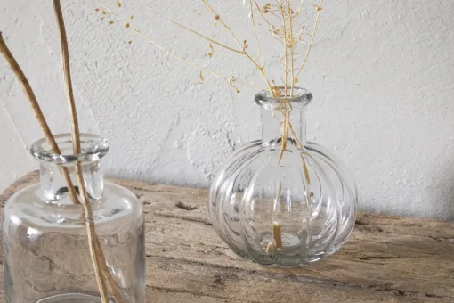 Mayumi Recycled Glass Bud Vases - Clear (Set of 3)
