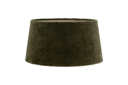 Mendai Velvet & Linen Lampshade - Moss Green