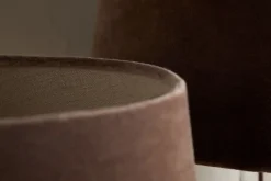 Mendai Velvet & Linen Lampshade - Mocha