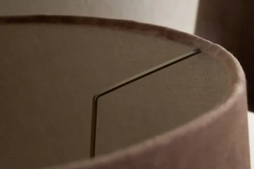 Mendai Velvet & Linen Lampshade - Mocha