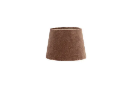 Mendai Velvet & Linen Lampshade - Mocha