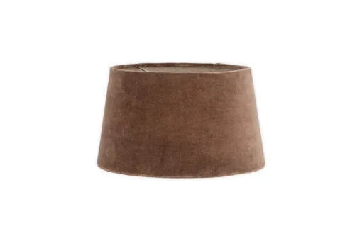 Mendai Velvet & Linen Lampshade - Mocha
