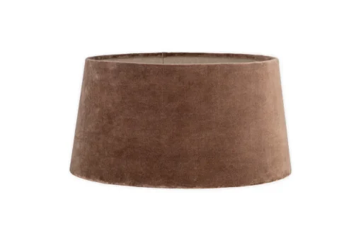 Mendai Velvet & Linen Lampshade - Mocha