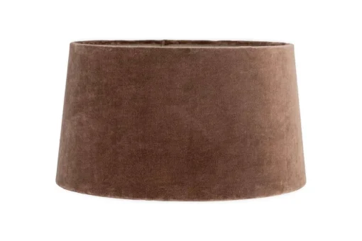 Mendai Velvet & Linen Lampshade - Mocha