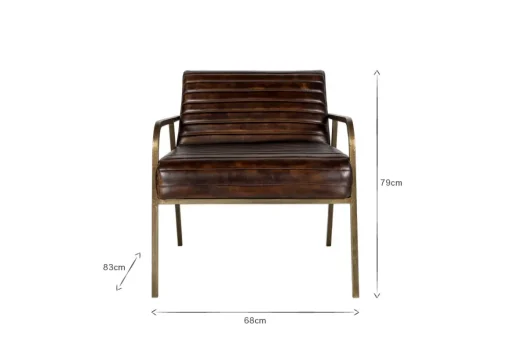 Mirai Ribbed Leather Armchair