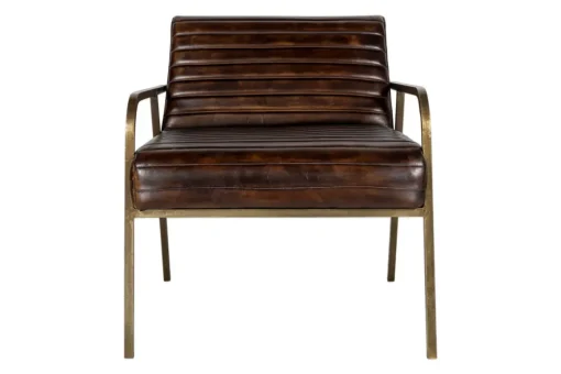 Mirai Ribbed Leather Armchair