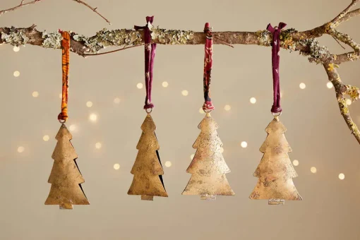 Mishti Tree Baubles - Antique Brass - Large (Set of 4)