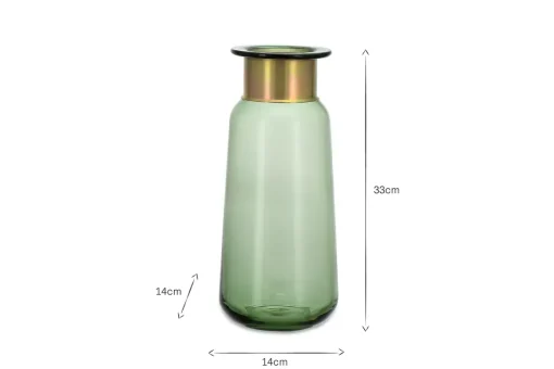 Miza Glass Vase - Green