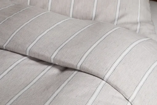 Mora Hemp & Cotton Duvet Cover - Stone Grey