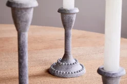Moremi Candle Holders - Aged Zinc - (Set of 3)
