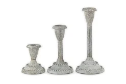 Moremi Candle Holders - Aged Zinc - (Set of 3)
