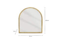 Murwara Arch Mirror - Antique Brass