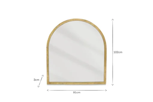 Murwara Arch Mirror - Antique Brass
