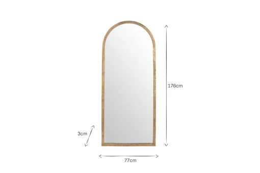 Murwara Full Length Mirror - Antique Brass