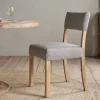 Nadeeka Linen Upholstered Dining Chair - Soft Grey