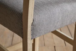 Nadeeka Linen Upholstered Counter Chair - Soft Grey