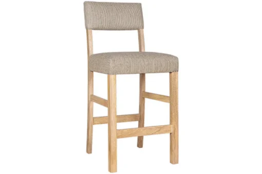 Nadeeka Linen Upholstered Counter Chair - Soft Grey
