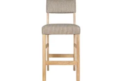 Nadeeka Linen Upholstered Counter Chair - Soft Grey