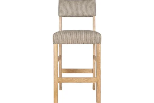 Nadeeka Linen Upholstered Counter Chair - Soft Grey