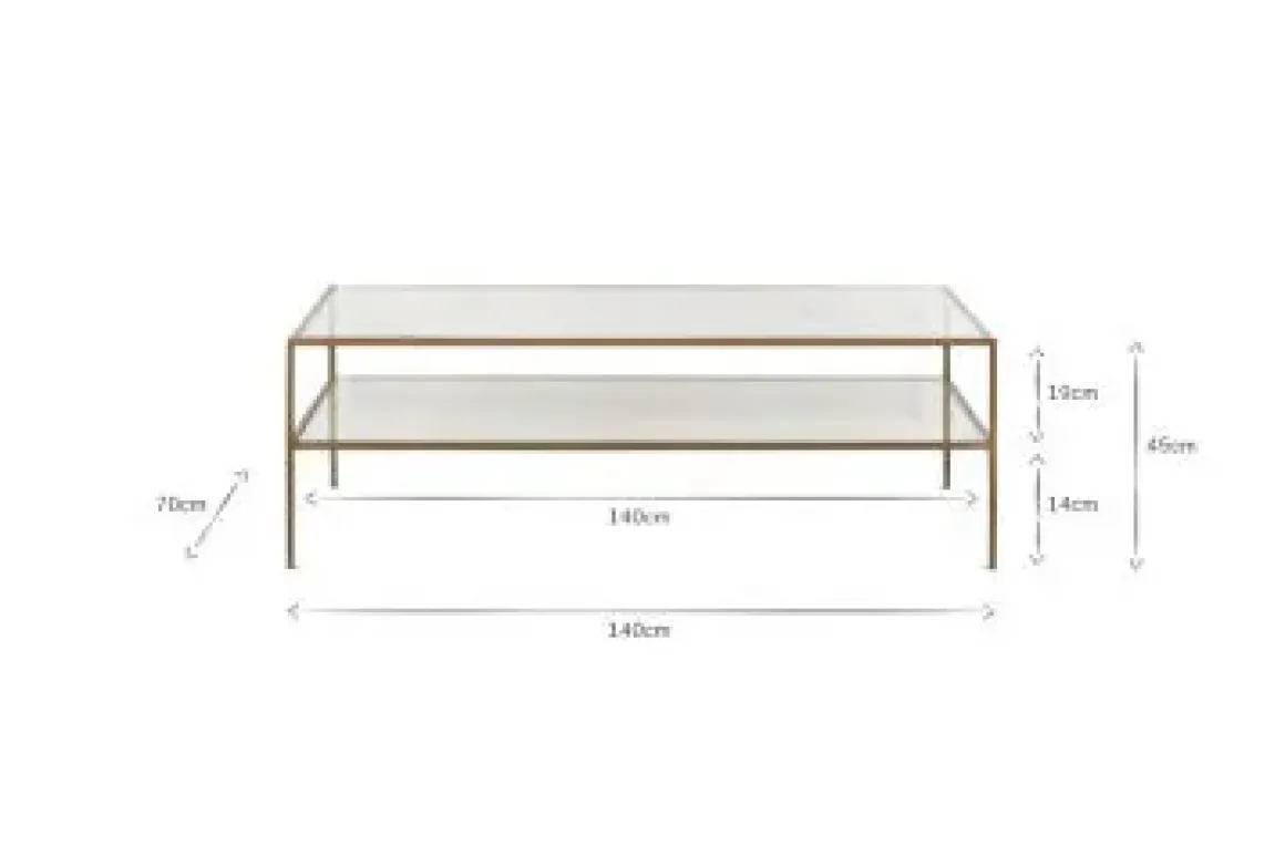 Nakuru Iron & Glass Coffee Table