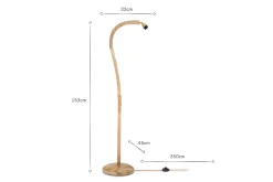 Namira Mango Wood Floor Lamp - Natural