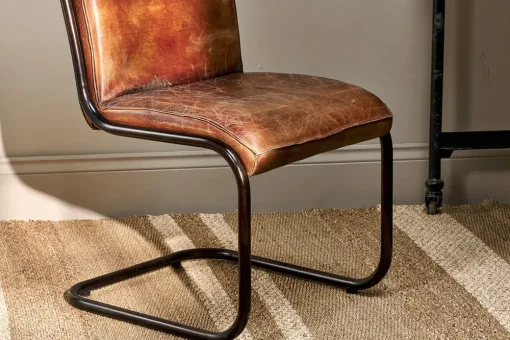 Narwana Leather Desk Chair - Aged Tan