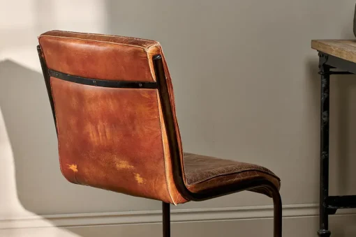 Narwana Leather Desk Chair - Aged Tan