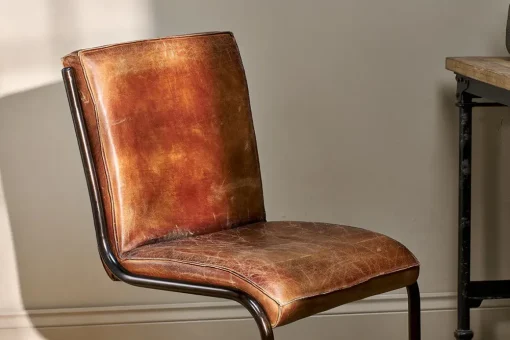 Narwana Leather Desk Chair - Aged Tan