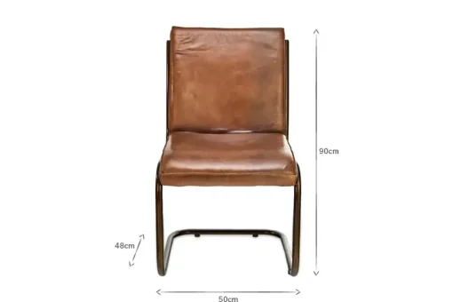 Narwana Leather Desk Chair - Aged Tan