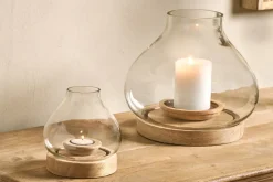 Naryla Mango Wood Lantern - Natural