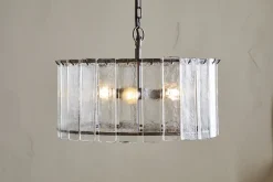 Nauka Statement Pendant - Aged Bronze & Clear