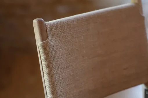 Nayan Leather & Jute Counter Chair - Tan