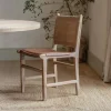 Nayan Leather & Jute Dining Chair - Tan