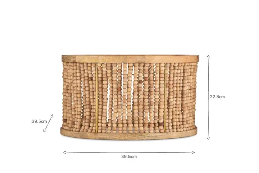 Neela Mango Wood Lampshade - Natural