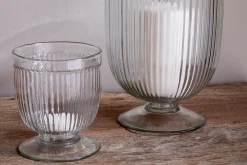 Nia Recycled Glass Candle Holder - Clear