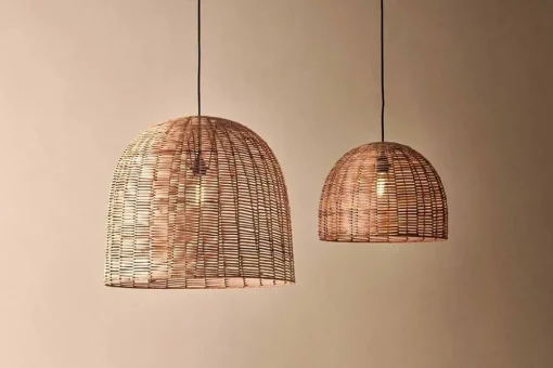 Noko Wicker Dome Pendant - Large
