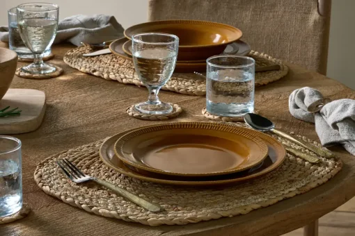 Nuwara Dinnerware Set  - Mustard (Set of 12)