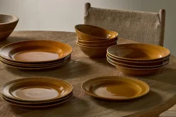 Nuwara Dinnerware Set  - Mustard (Set of 12)