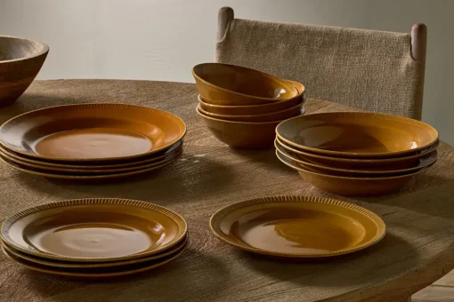 Nuwara Dinnerware Set  - Mustard (Set of 12)