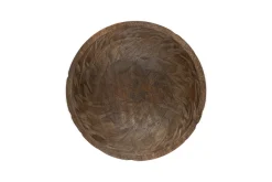 Nyati Wooden Serving Bowl - Dark Brown - Small