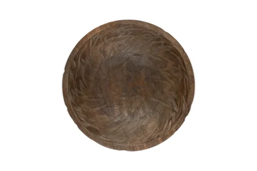 Nyati Wooden Serving Bowl - Dark Brown - Small