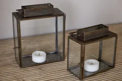 Obi Mini Table Lantern - Antique Brass