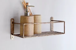 Olani Bathroom Shelf - Antique Brass